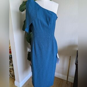 Dress the Population Blue Midi Skirt